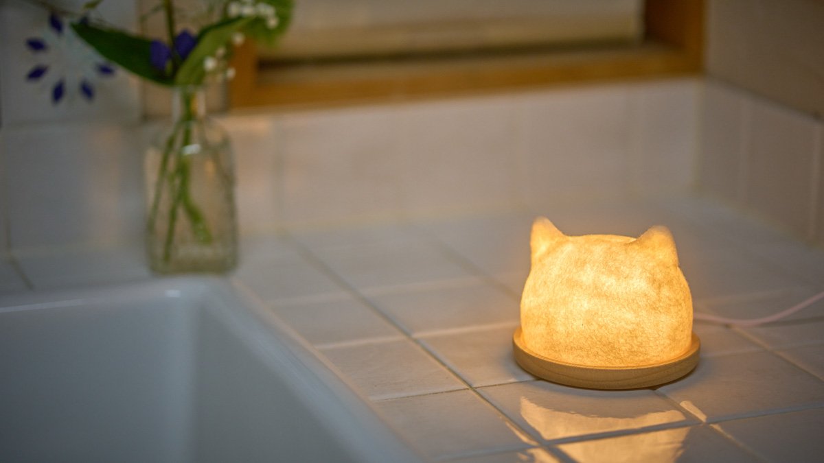 癒やしの灯り 羊毛のこねこランタン・しろねこランプ｜Creema SPRINGS