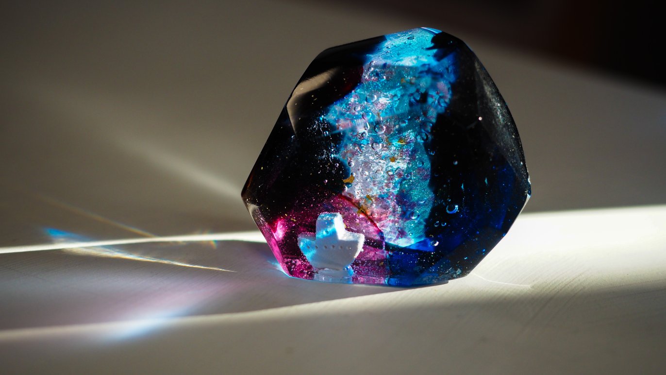 コロロ硝子 koloroglass ガラス作家 ガラス 記憶のまち 夜