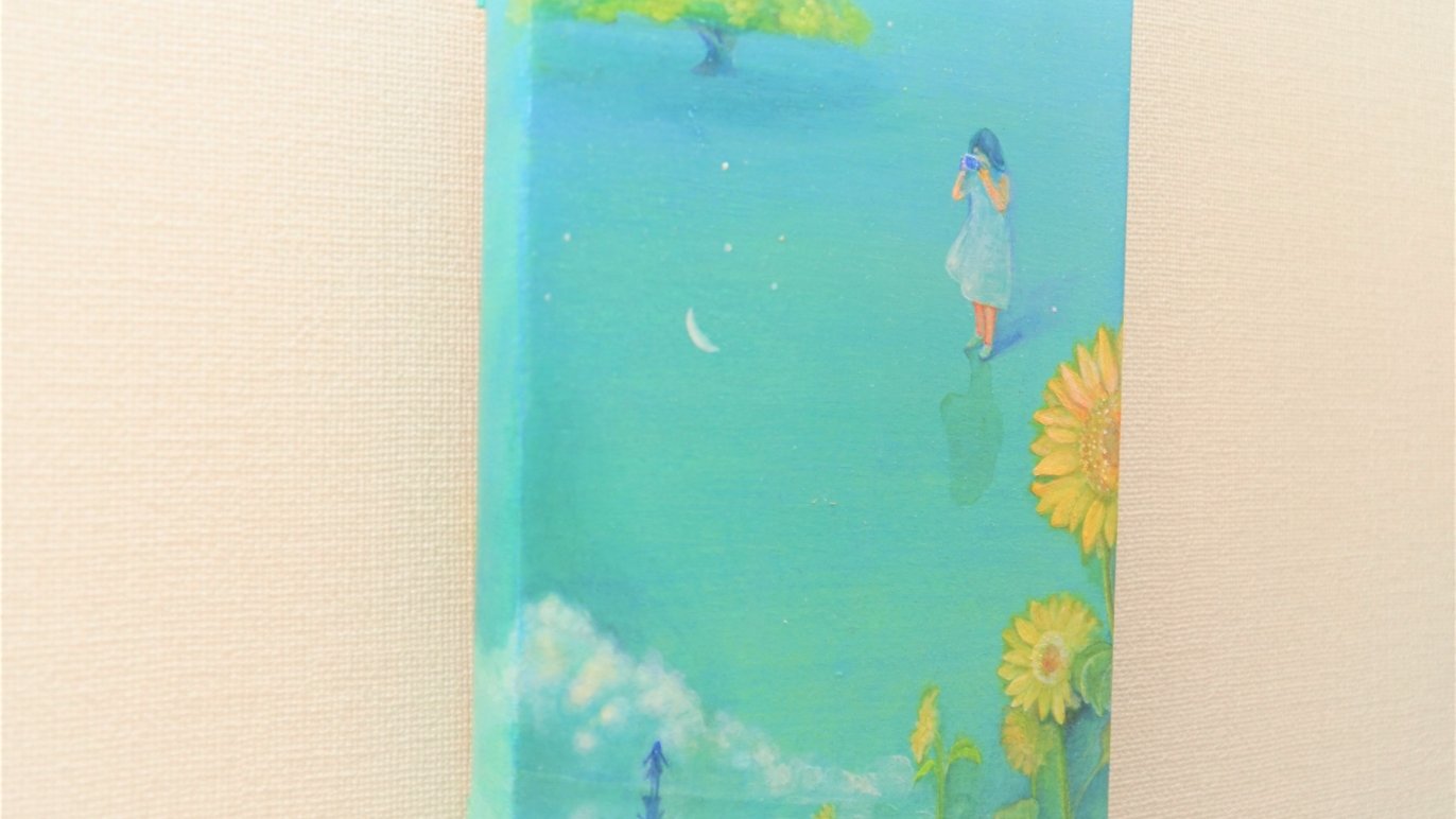 小さなオーダーメイド絵画＊油絵の具のグラデーションで描く、透明感