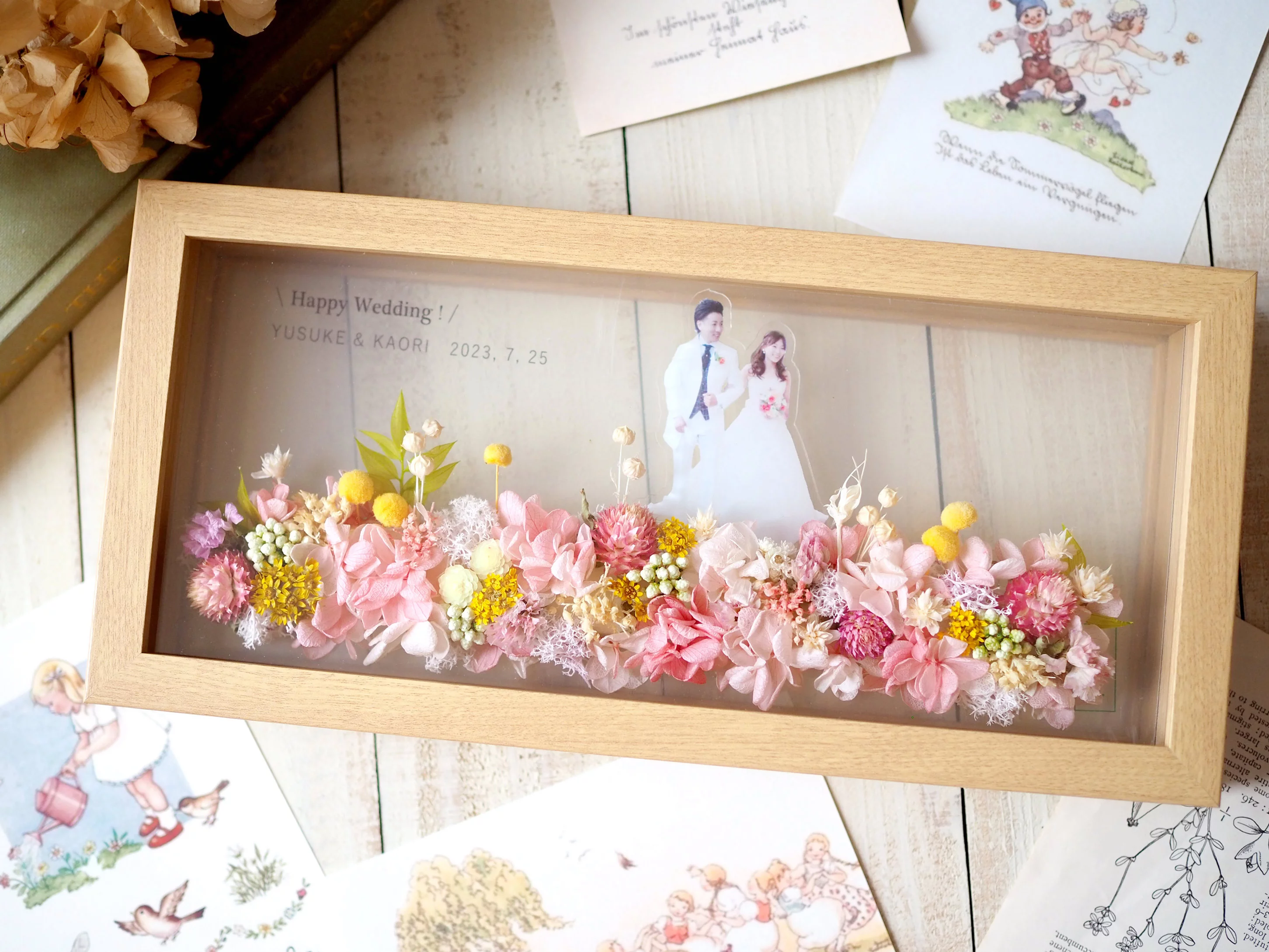 まるでお花畑にいるような♪プリザーブドフラワーと写真ピックの 