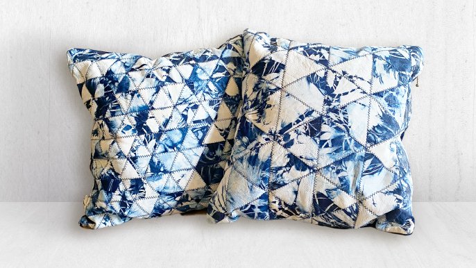 鹿革×藍染】廃棄される「鹿革」を、世界で1つの藍染絞りの