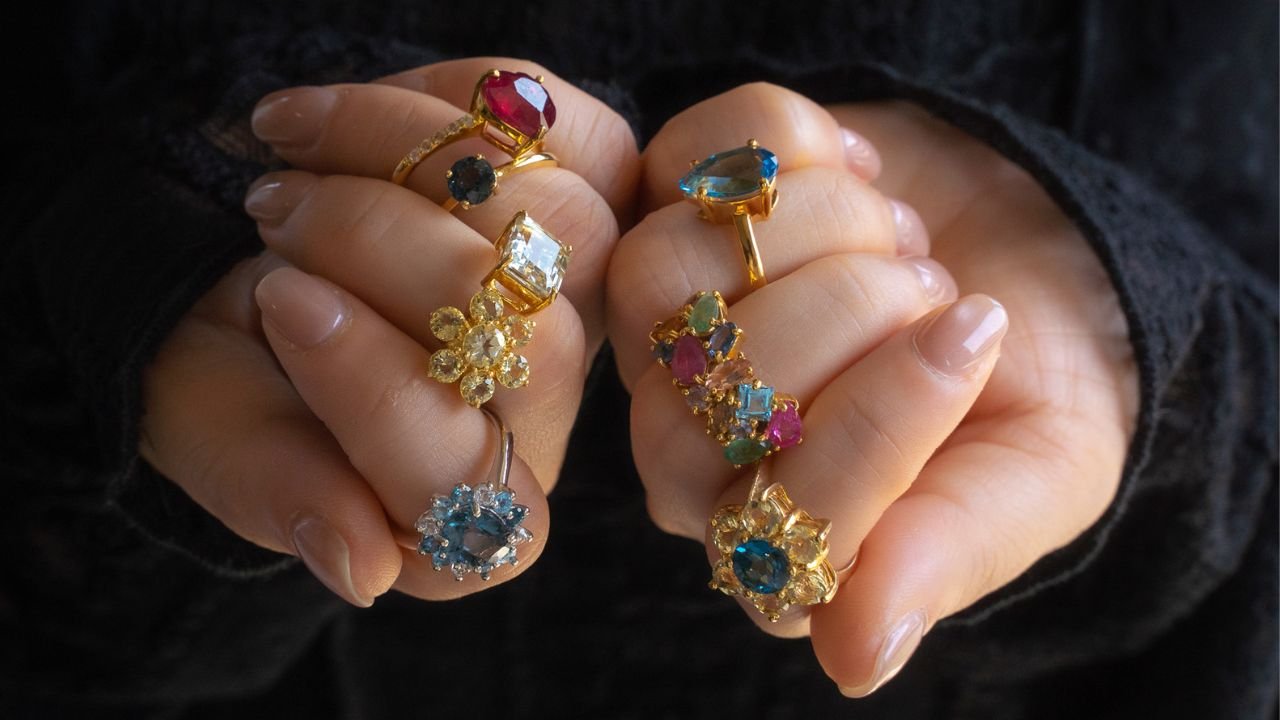 リング 25点 ヴィンテージ カラーストーン 天然石 多数 千本透かし 他 1円スタート おまとめ まとめ売り 大量 37