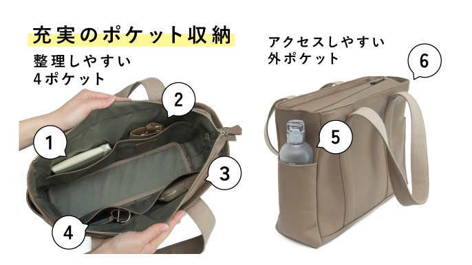 超大容量！】たっぷり入るのに、きちんと見える。大人のための本革