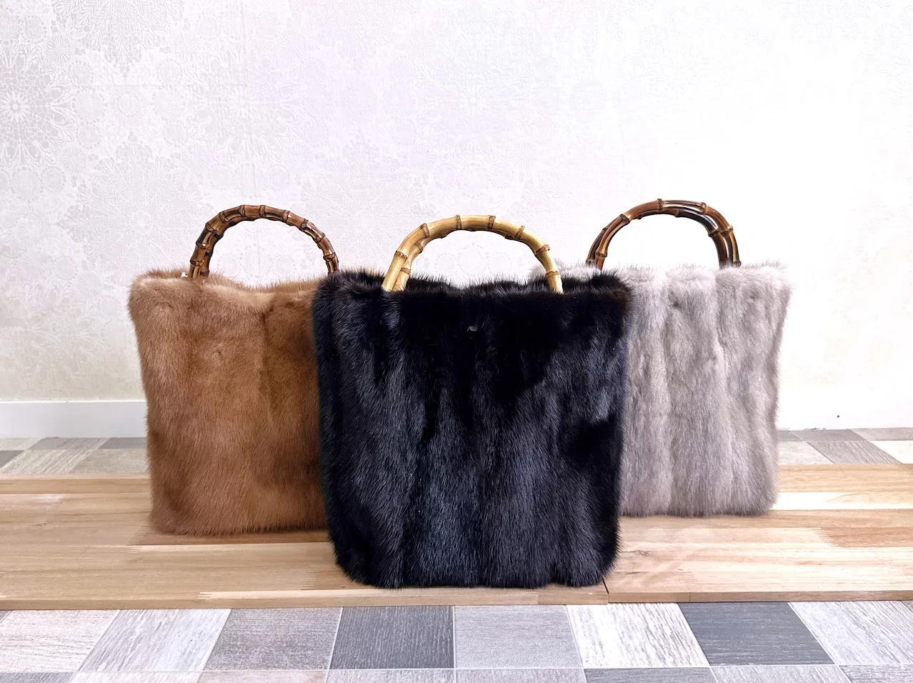 ミンクBAG ブラック