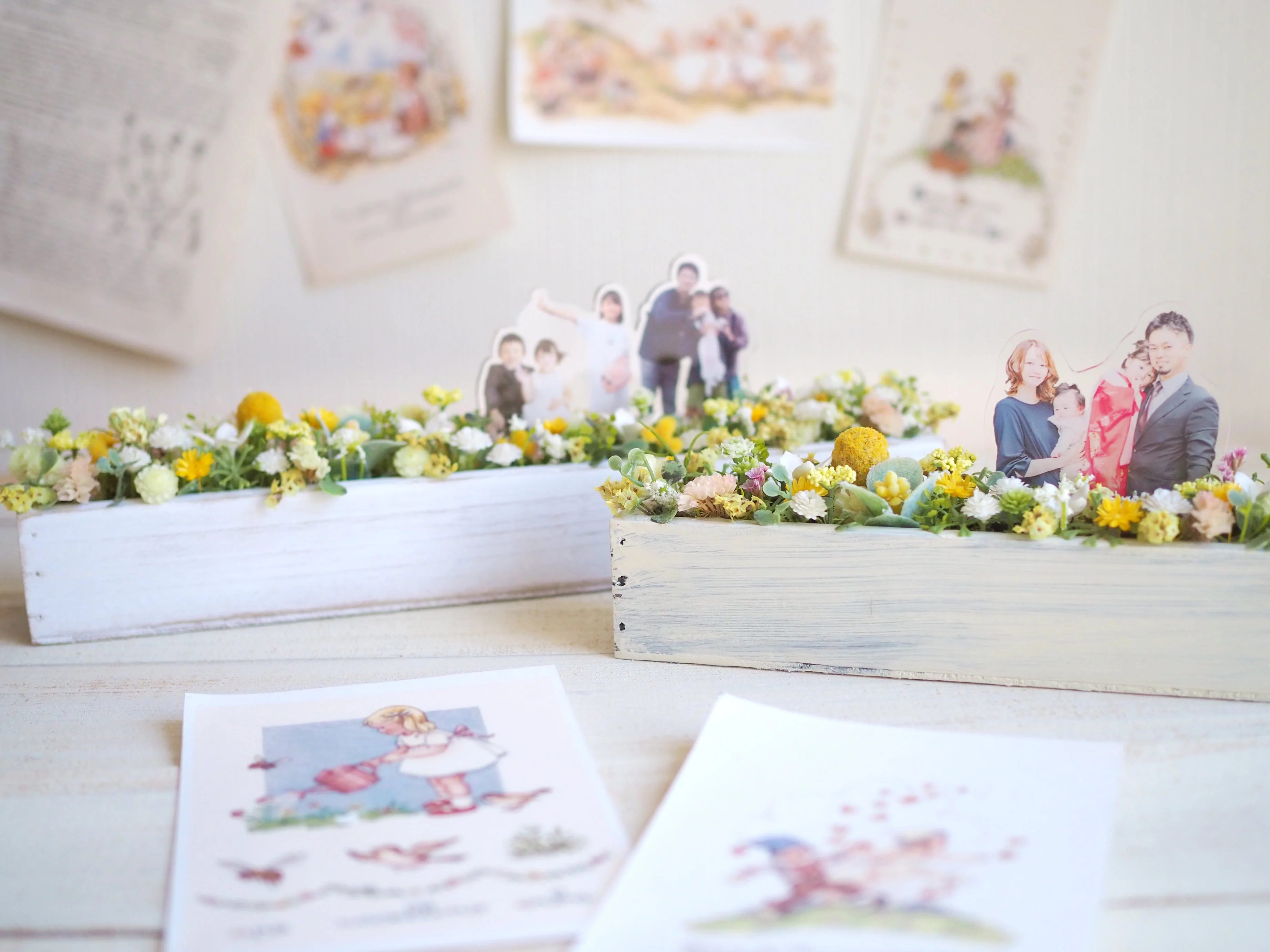 まるでお花畑にいるような♪プリザーブドフラワーと写真ピックの 