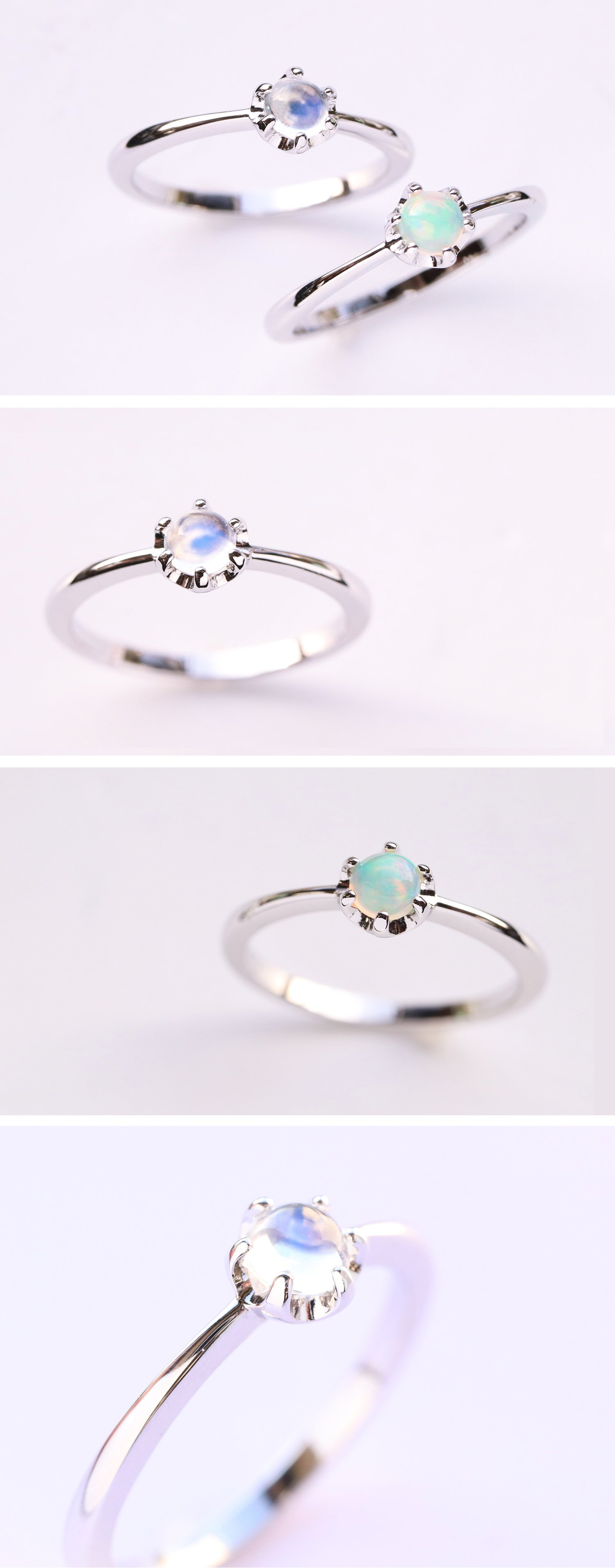 月の光を固めた宝石☆ロイヤルブルームーンストーンハーフエタニティ