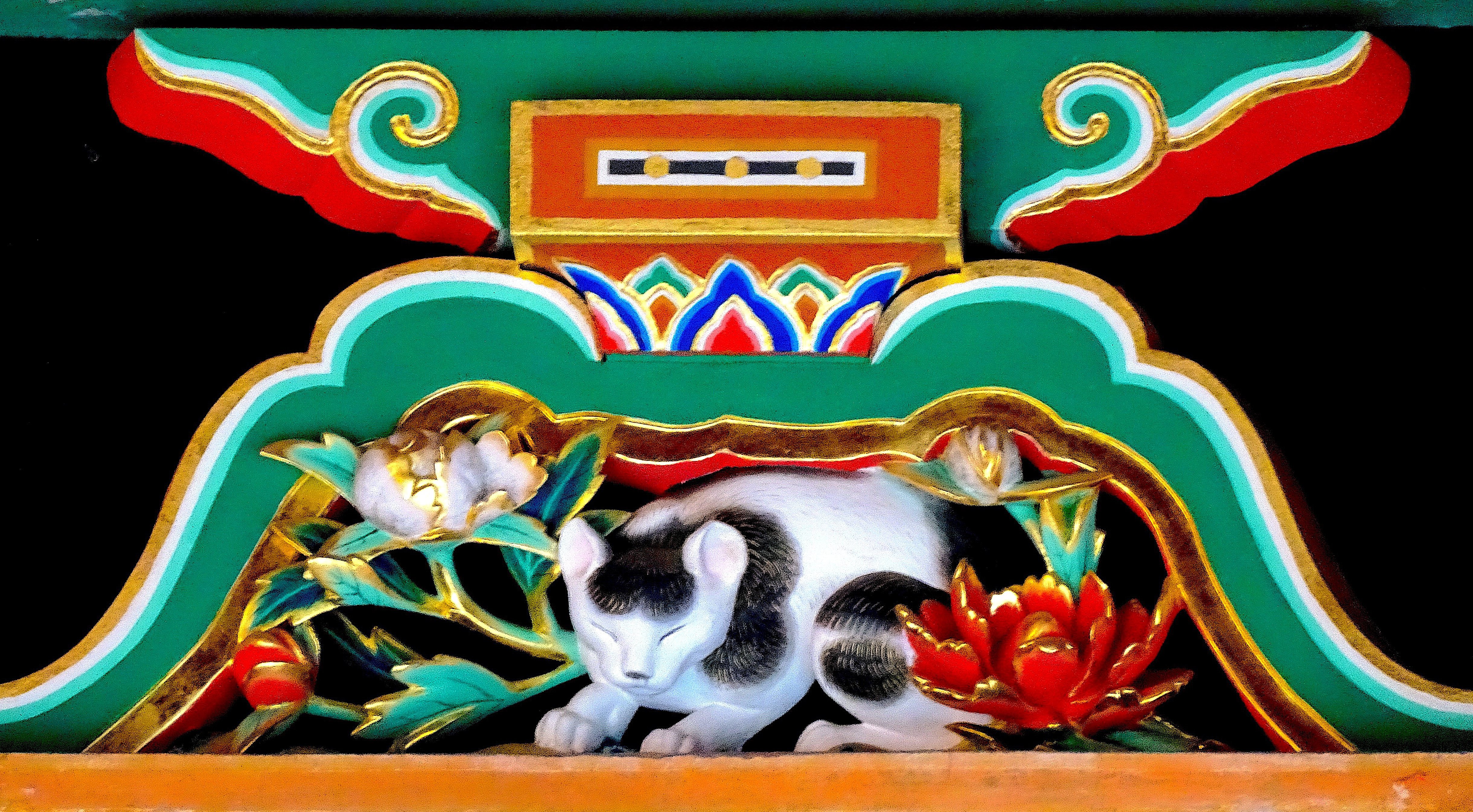 妙法寺開眼】幸せへの祈りを宿す『木彫りの眠り猫』をあなたへ｜Creema