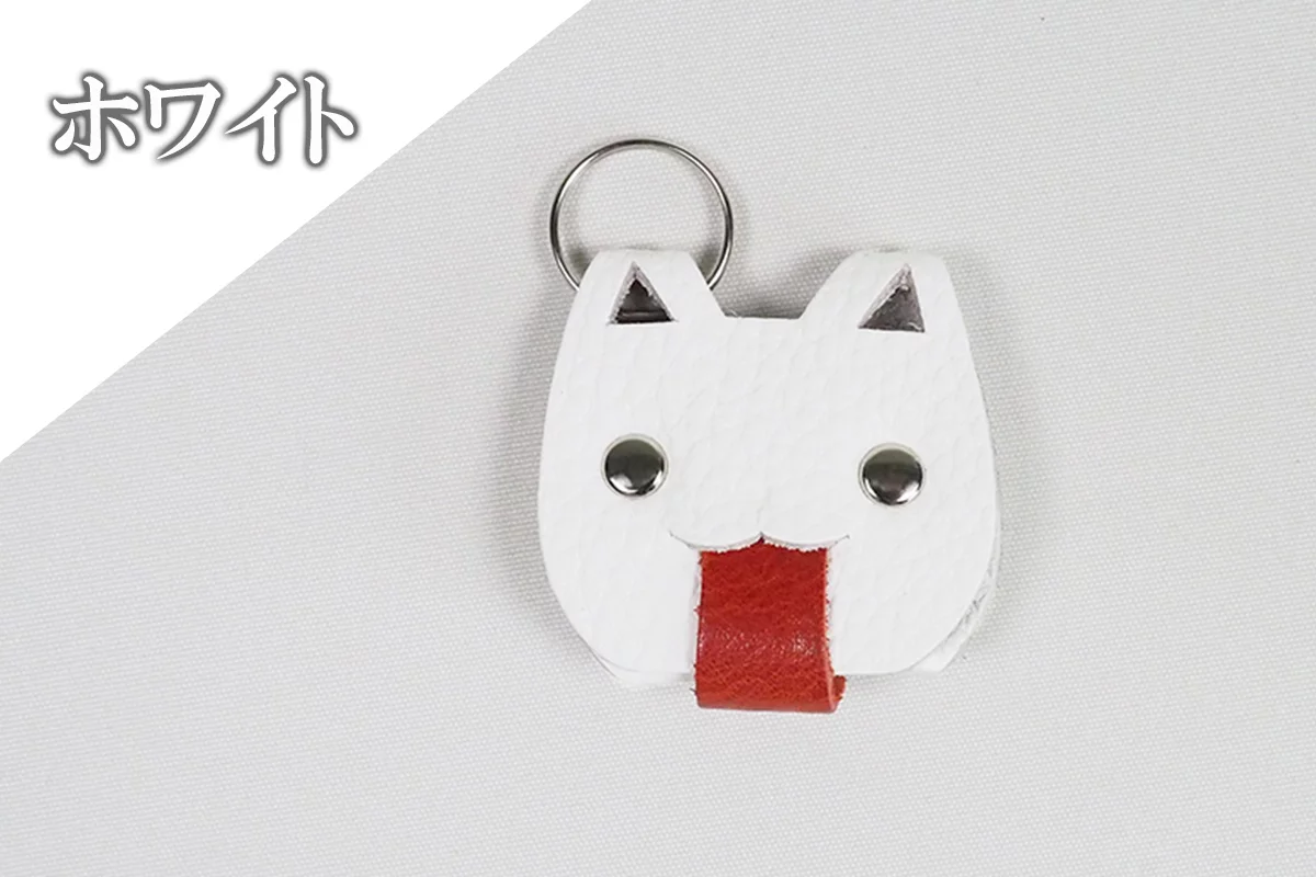 猫の顔♡コインケース ホワイト 【クリアランス】猫顔がま口 白猫 ポーチ 小銭入れ