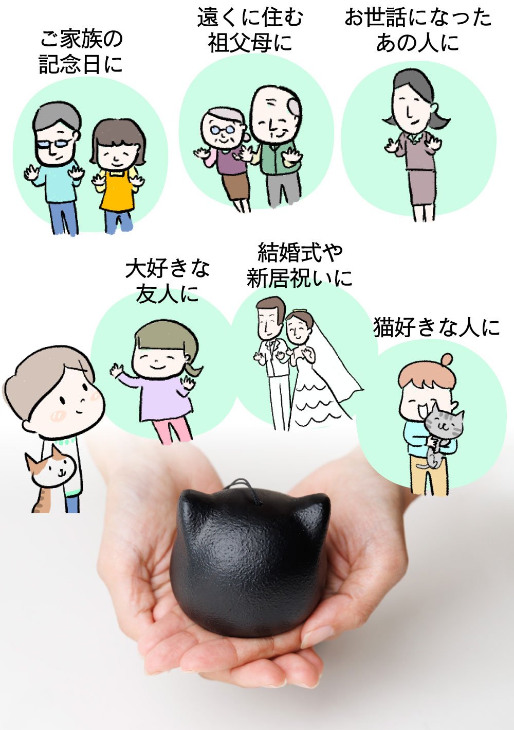 暑くなるその前に！】にゃんと癒される、猫のカタチの風鈴『ねこの風鈴