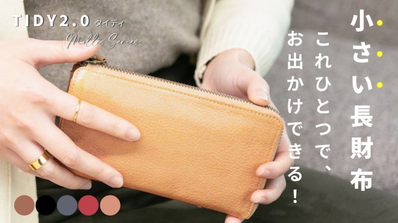 軽く、やわらかい、ソフトレザーにひとめぼれ。収納力抜群の小さい長 