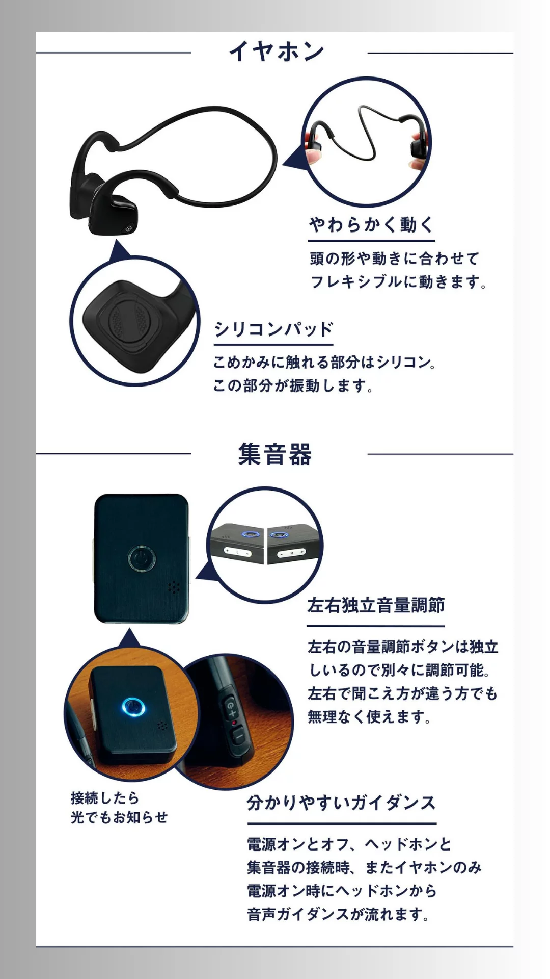 聴こえ」トラブルに、大きく聞こえる「集音器付き骨伝導イヤホン