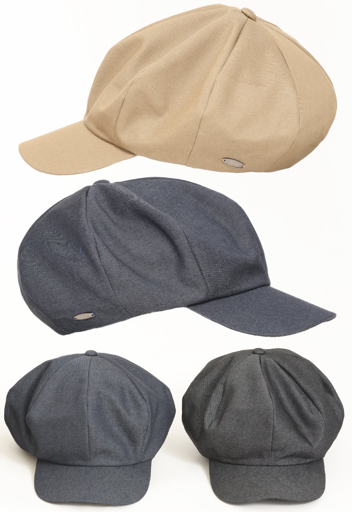 ビッグ シルエット キャスケット帽 NEW YORK HAT BIG APPLE ラムレザー