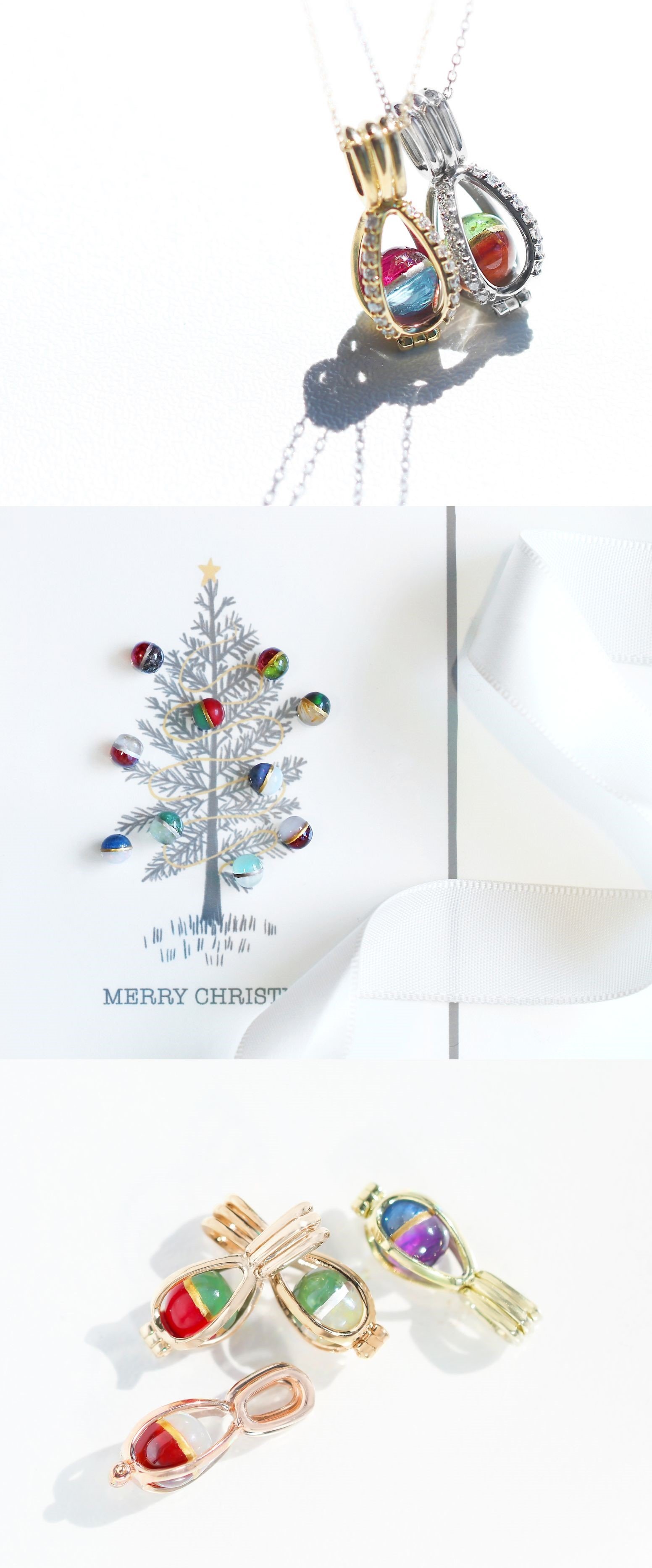 クリスマスまでに届く！【選べる宝石×金継ぎの技術】煌く2色の