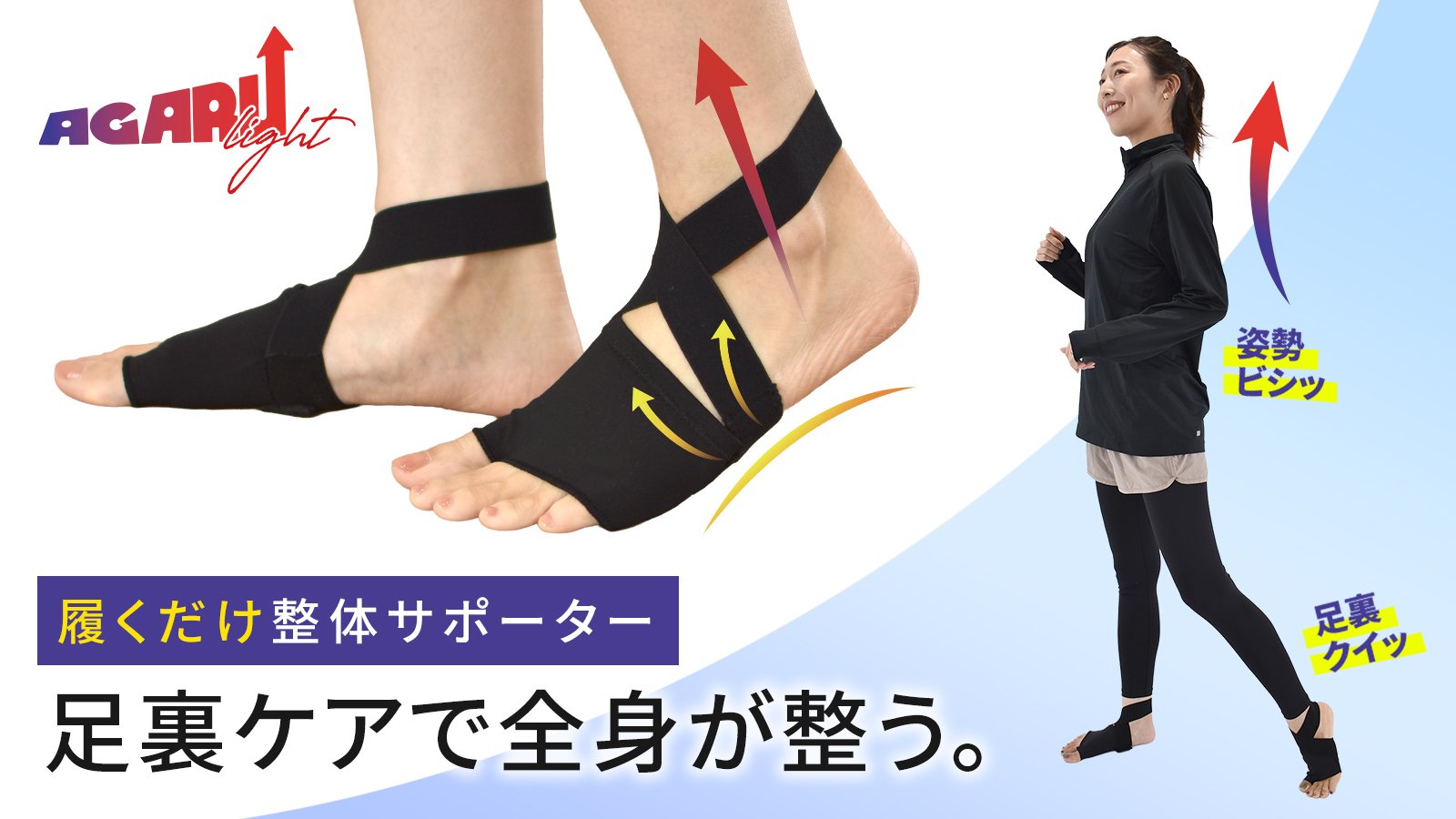 足の疲れ、腰痛、むくみケアに。履くだけで整う足裏アーチサポーター