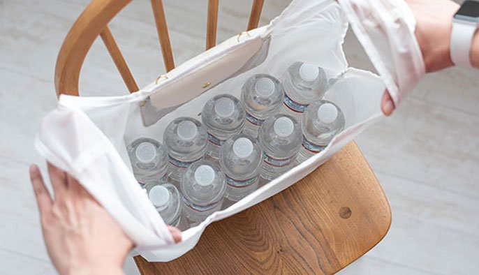 超タフなのに軽量！丸洗いできる2WAYレザーエコバッグ「bonne-ボンヌ