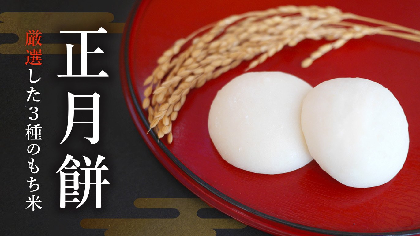 つきたての美味しさをもう一度。厳選したもち米でつくる白餅と選べる