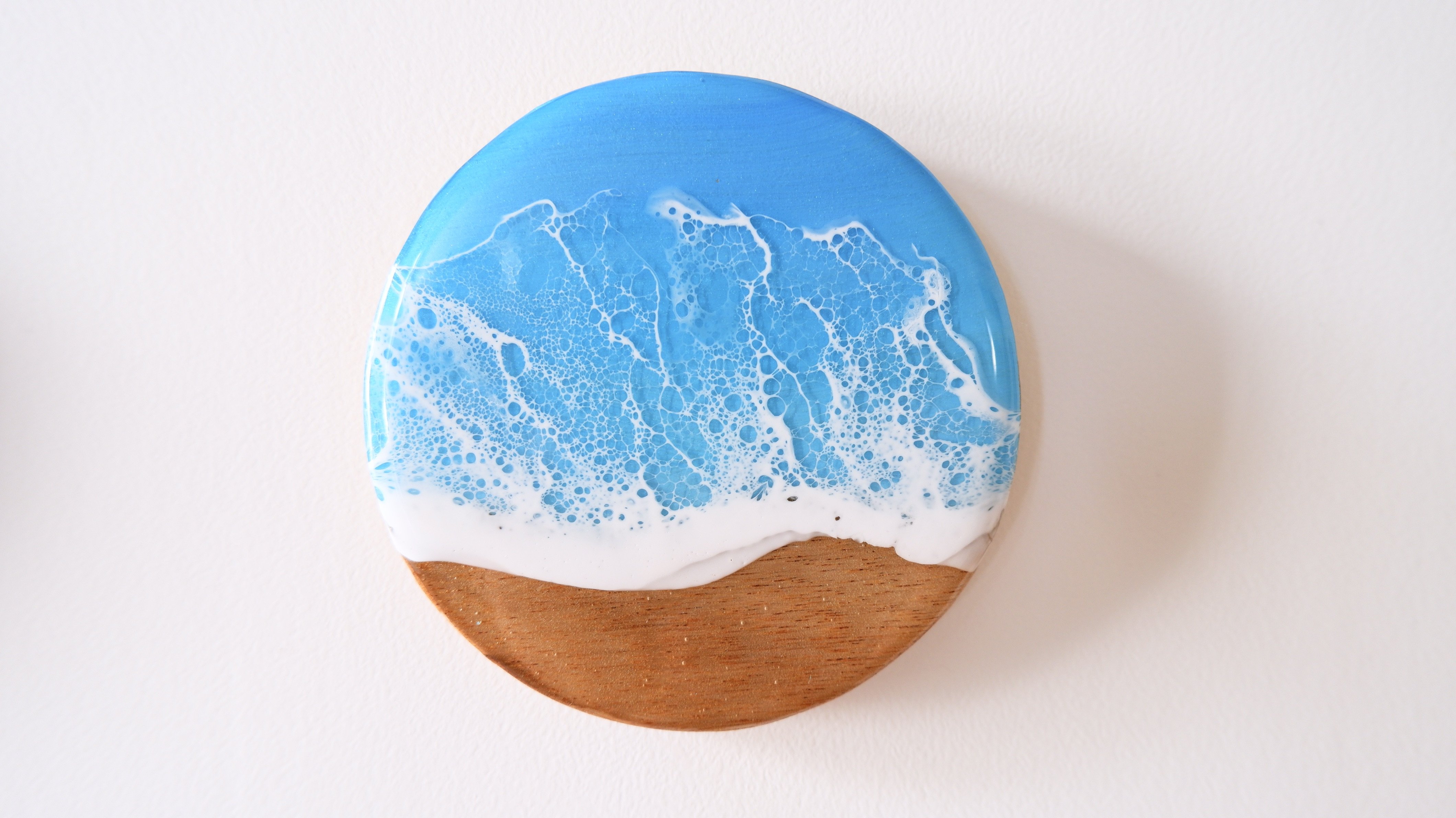 波紋アート⑯】レジンアート20cmスクエア／枠なし