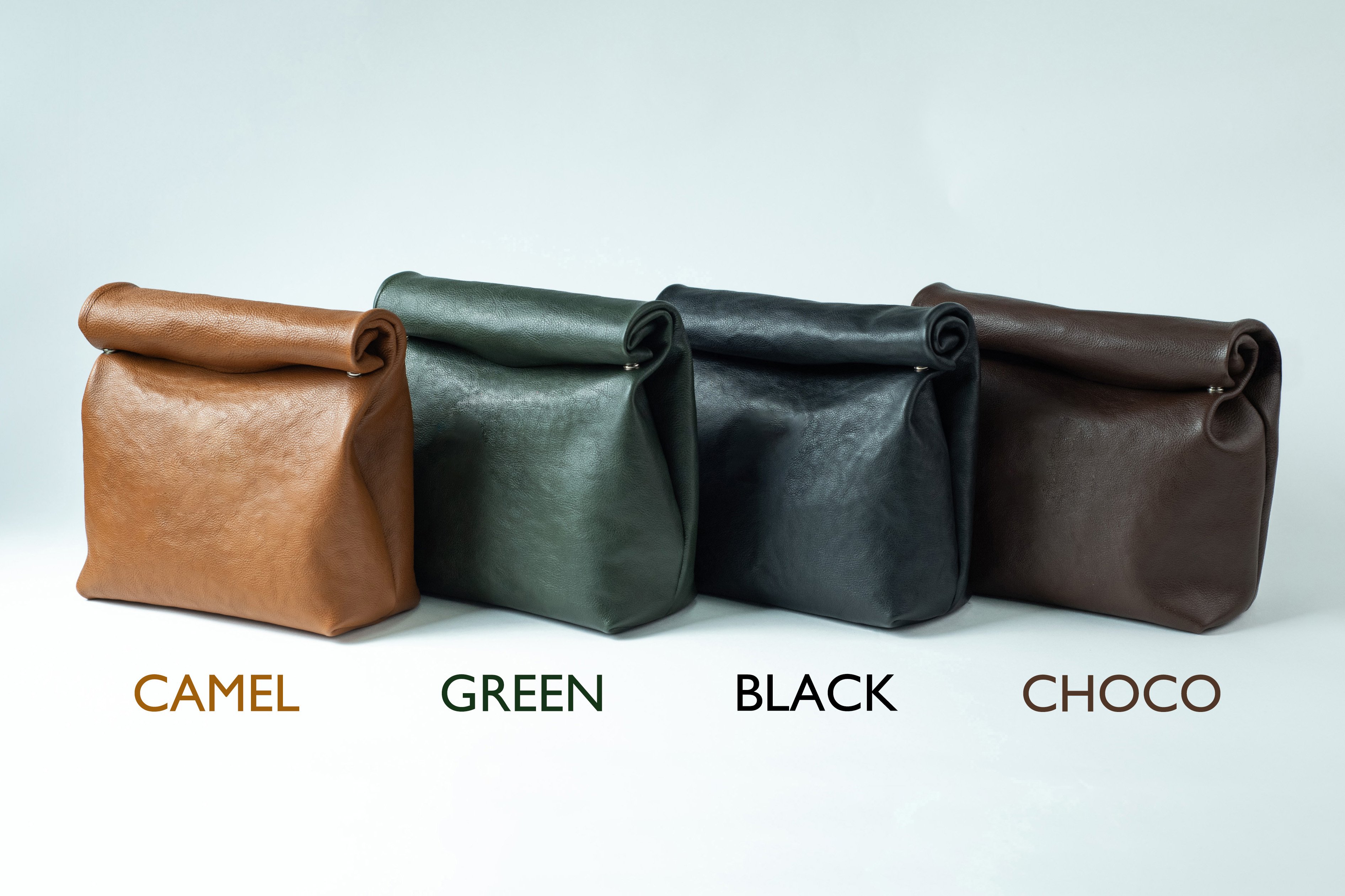 大容量】ころんと可愛い♪バッグ職人が本革で作るパン屋さんの紙袋風