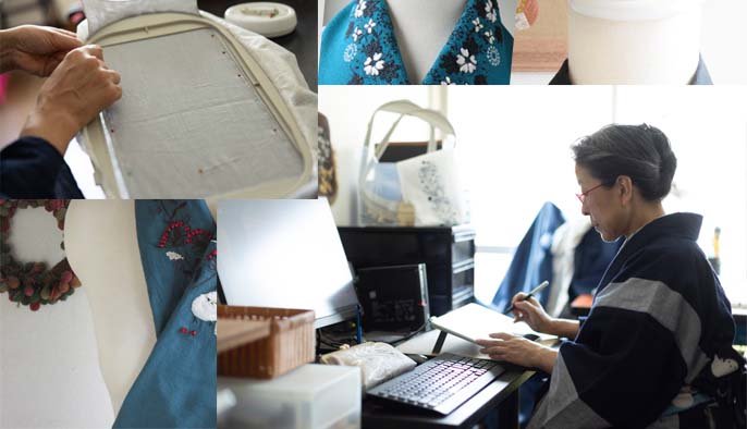 刺繍半襟のスタイルブックをお届け！着物のコーディネートが