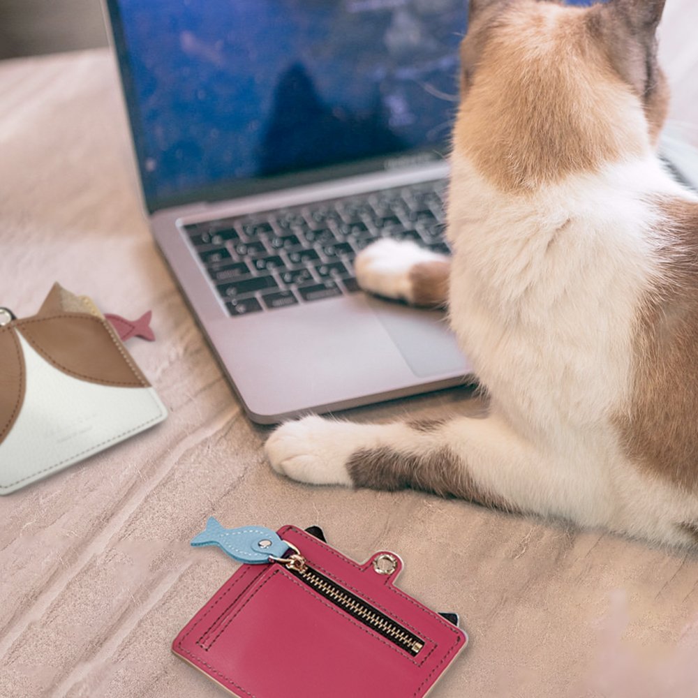 大人が持てる、さりげない猫。【日本製】にゃんコインパスケース 姫路