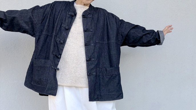 岡山デニムのフレンチチャイナジャケット｜Creema SPRINGS