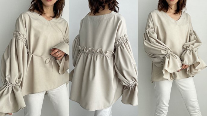 キャンディースリーブが楽ちん可愛い！コーデの主役になる2wayネックの