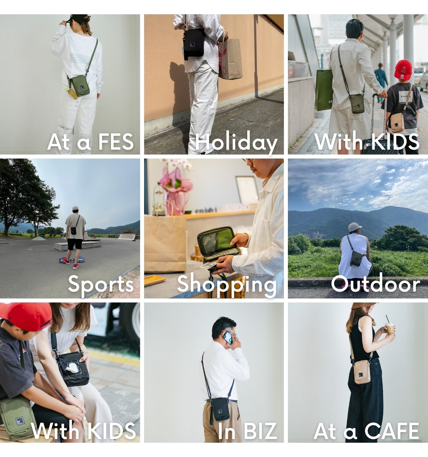 子どもとのお出かけも手ぶらでアクティブに！お財布+多機能ポケット