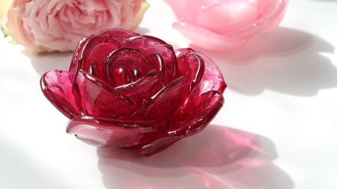 ガラス細工薔薇小いろんな色No. 1〜12 選んでねバラ