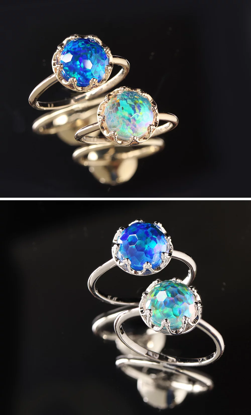 opal×silver925 リング | Shining Baby jewelry オパール（人工 