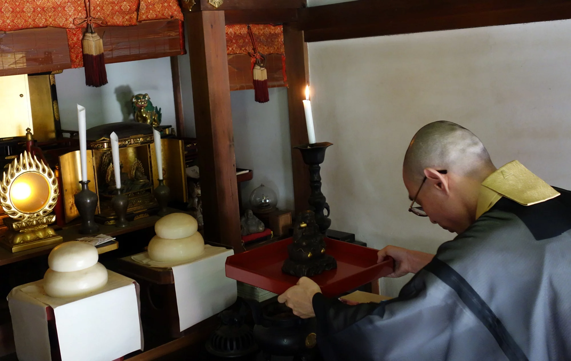 豊臣秀吉公を天下人にしたと伝わる稀代の福の神『三面大黒天』の原寸大