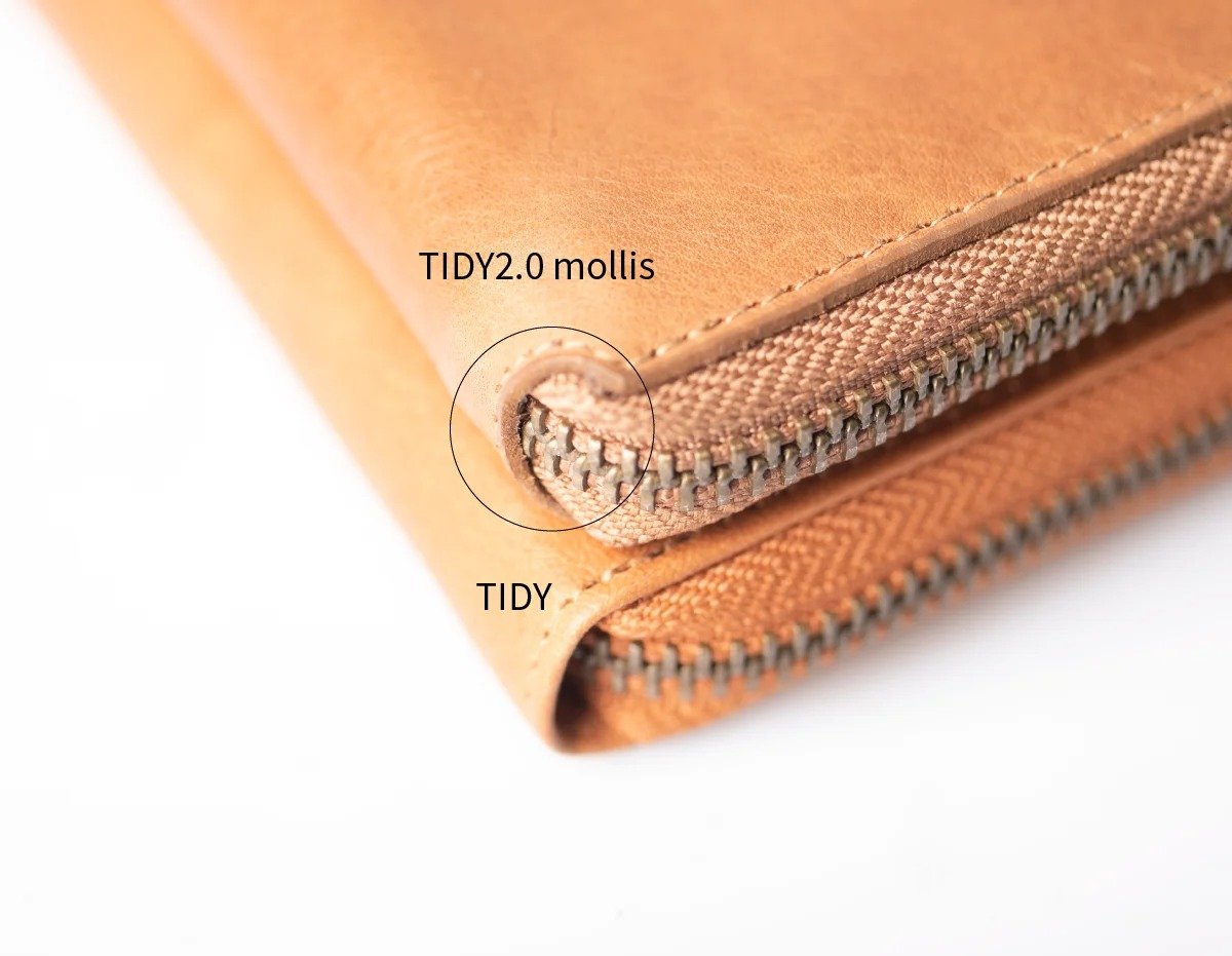 軽く、やわらかい、ソフトレザーにひとめぼれ。収納力抜群の小さい長