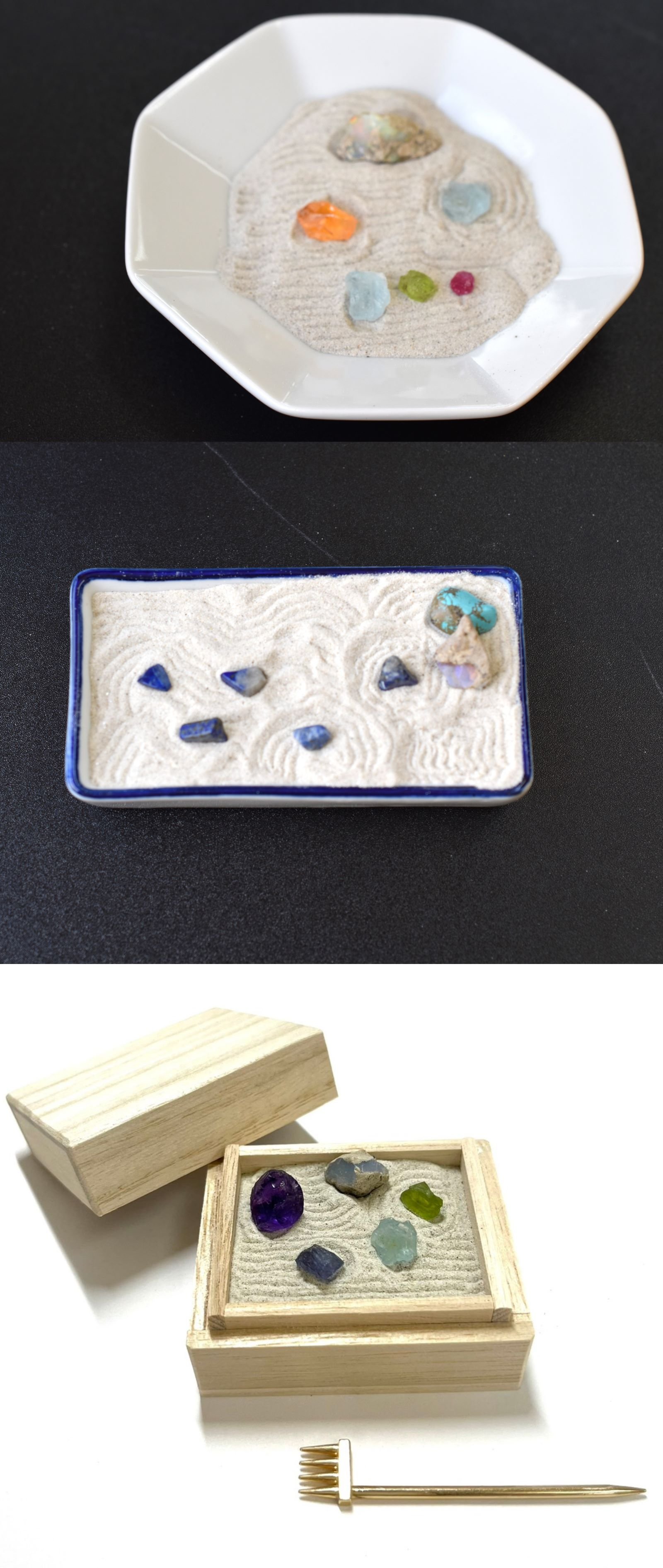美しさと癒しの体験】心安らぐひととき【宝石の枯山水キット