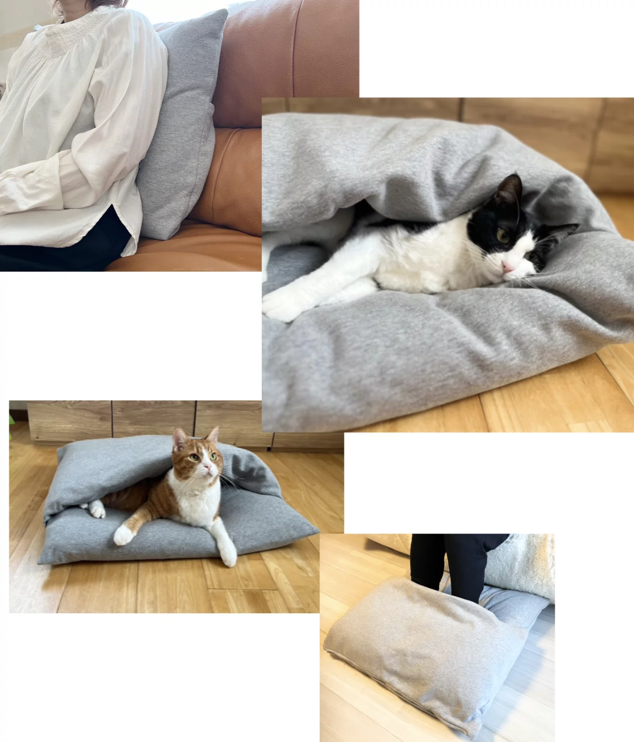 ふとん屋さんが広げる輪】本物の羽毛を使ったなめらかクッションで、人 