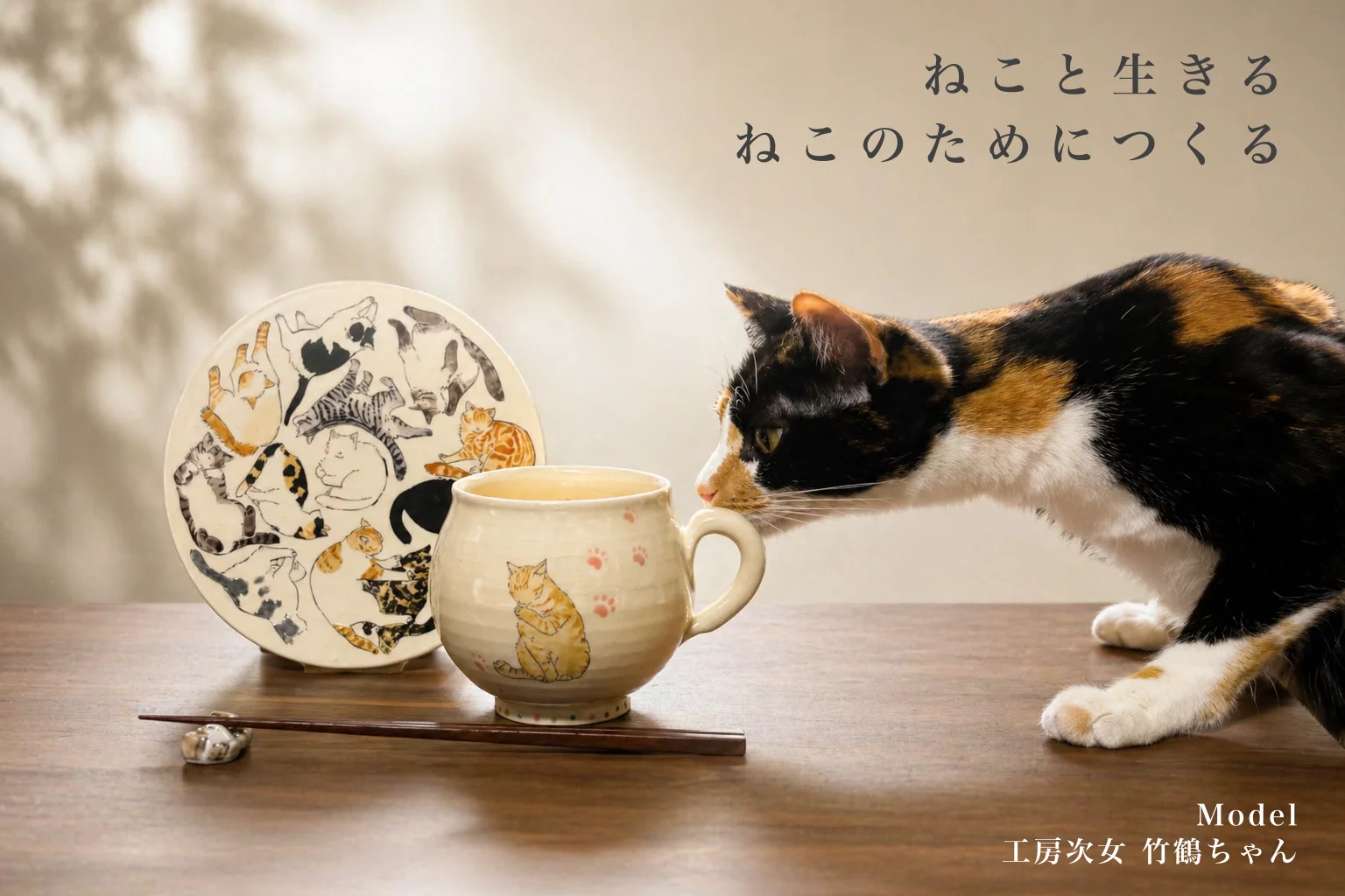京焼・清水焼の職人技が光る 日常の癒しねこちゃん食器！