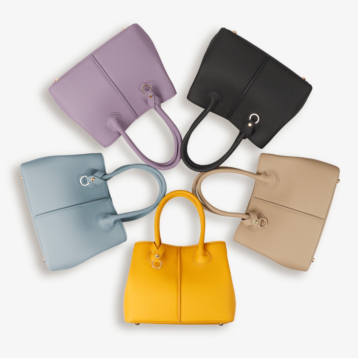 珠玉の本革ミニトート 2wayふんわりデザインバッグ『KARIN』HANATORA