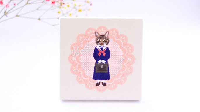 刺繍の猫たちが勢揃いする個展を開きたい♪うちの子オーダーできる刺繍