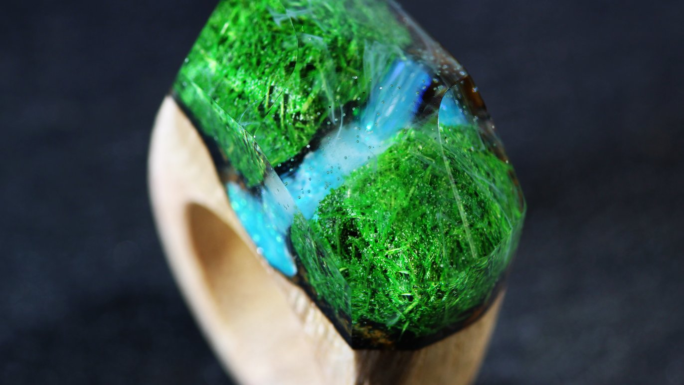 木の指輪レジン Nature Ring ウッドレジンリング ウッドレジン 