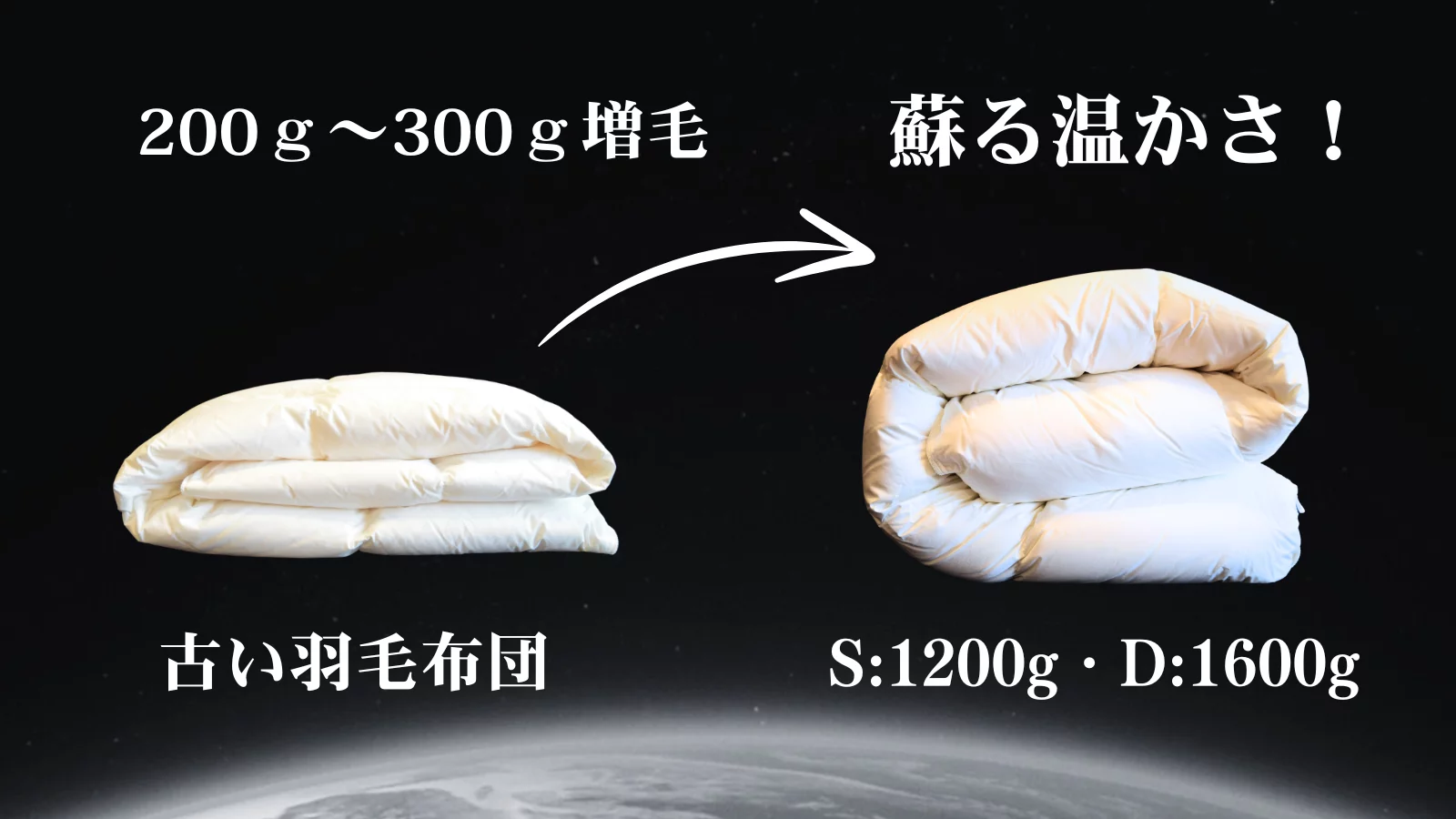 クリーマ限定『羽毛布団のリフォーム』まだまだ使える！古くなっ