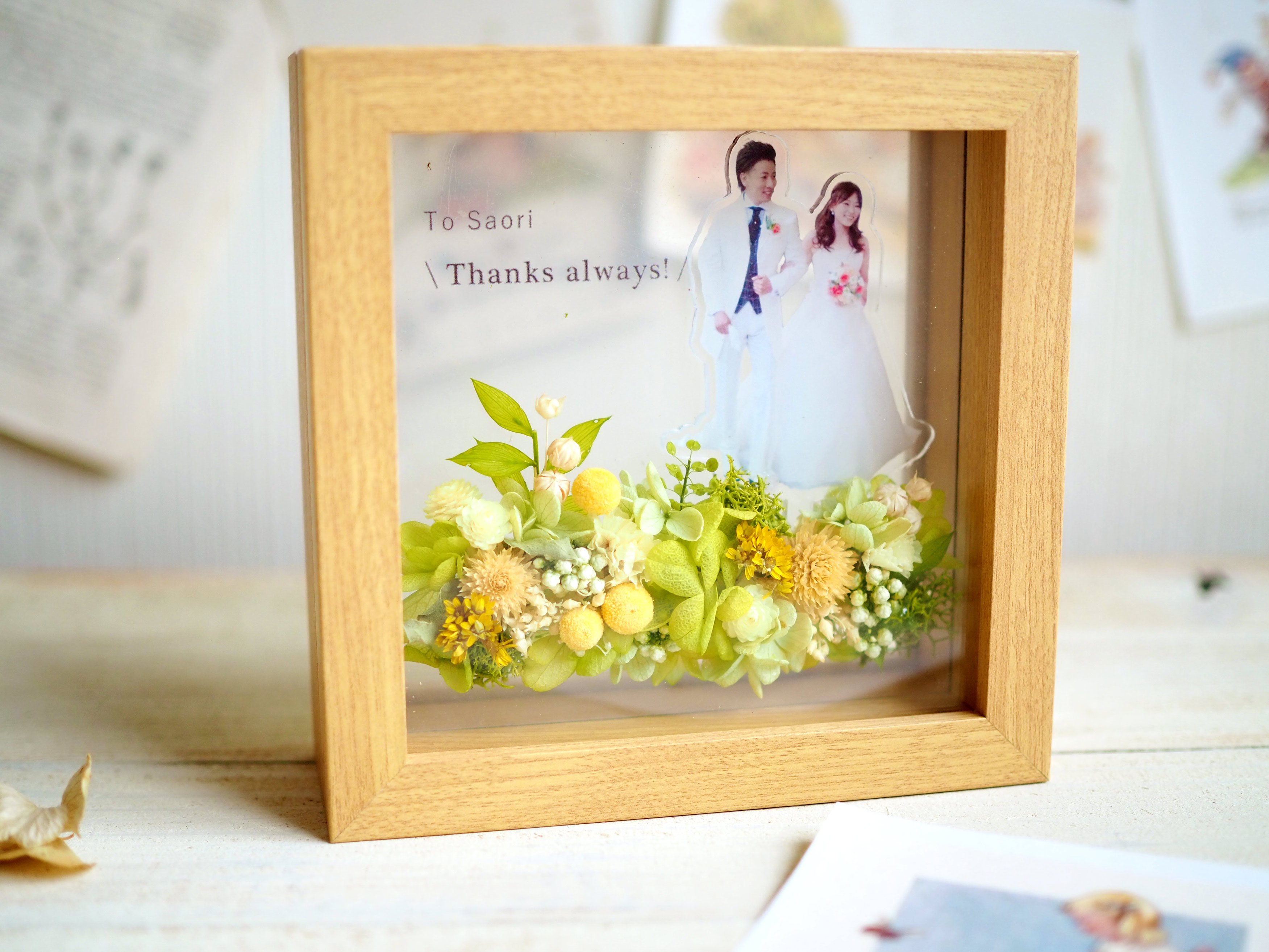 まるでお花畑にいるような♪プリザーブドフラワーと写真ピックの