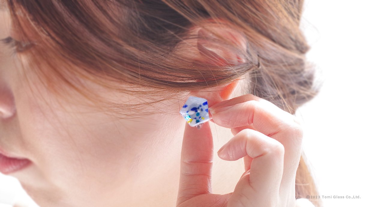 うきよのかけら ― 江戸硝子で作ったカラフルな耳飾り・指輪