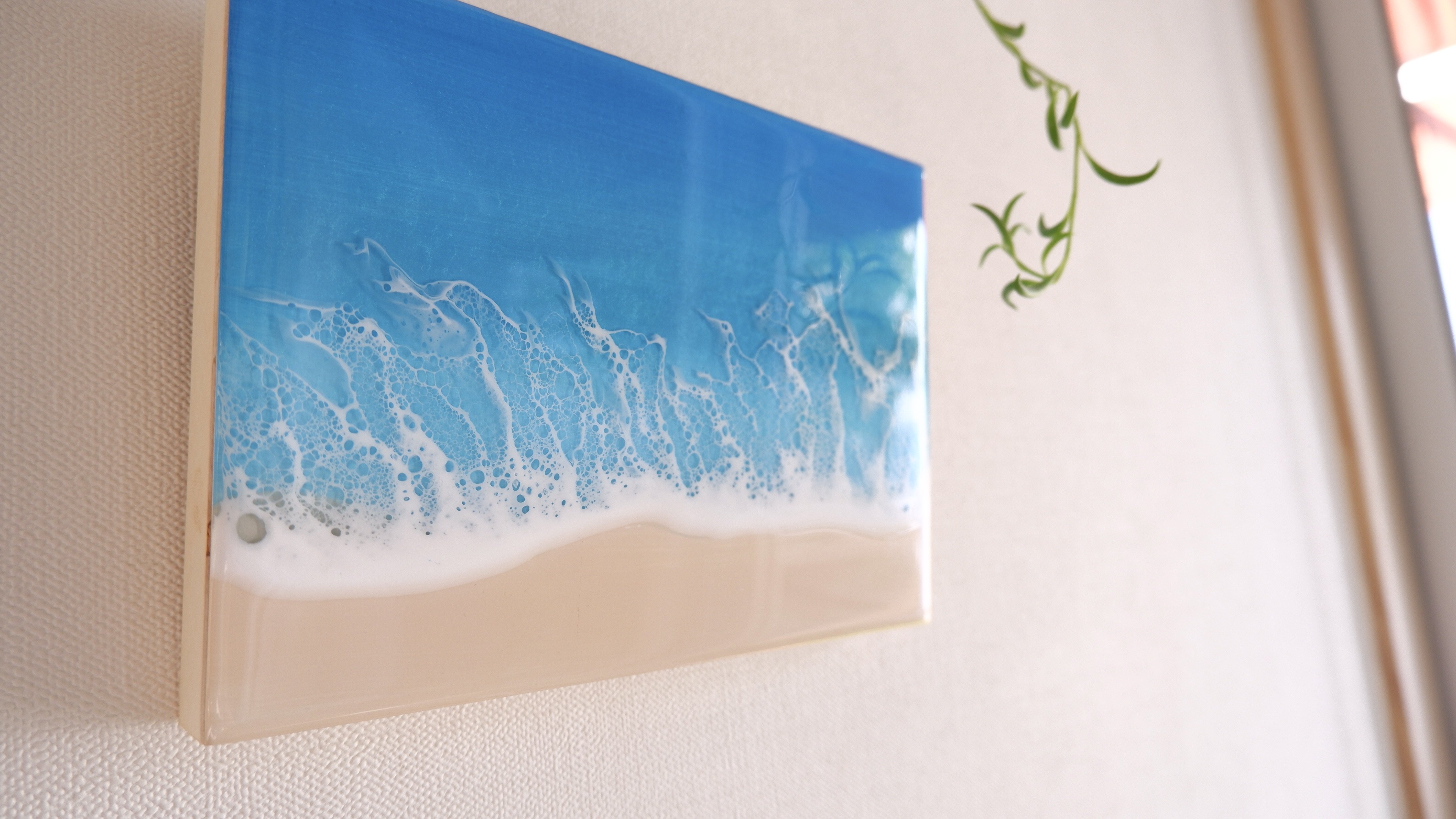 レジンアート オーシャンアート ウミガメ 海 アート A3 壁掛け アート