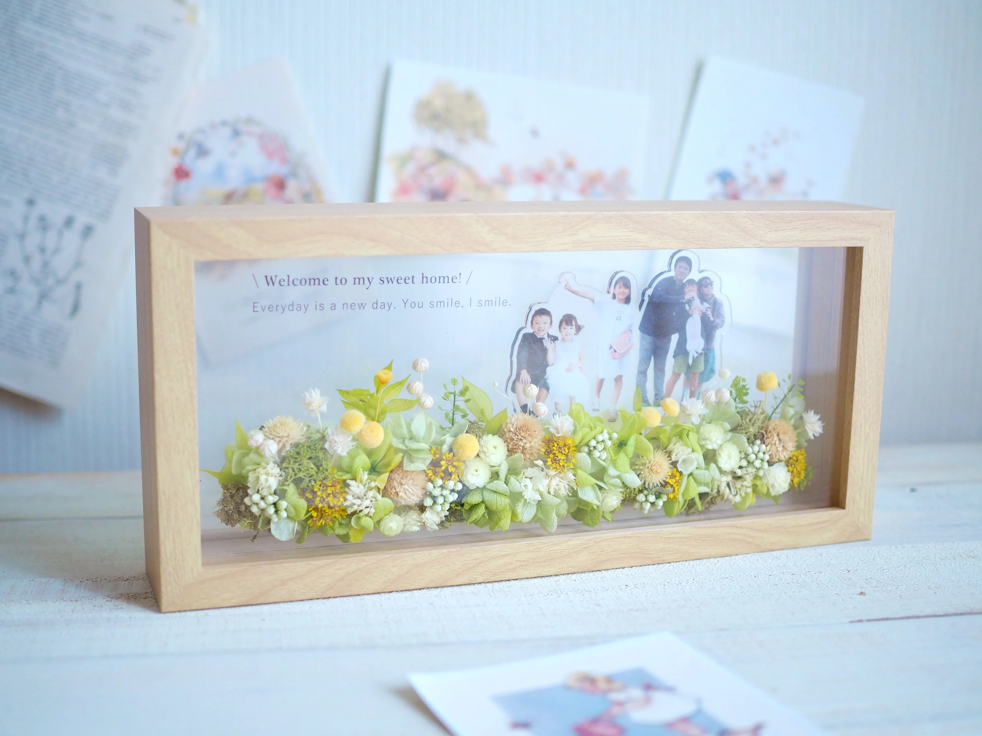 まるでお花畑にいるような♪プリザーブドフラワーと写真ピックの 