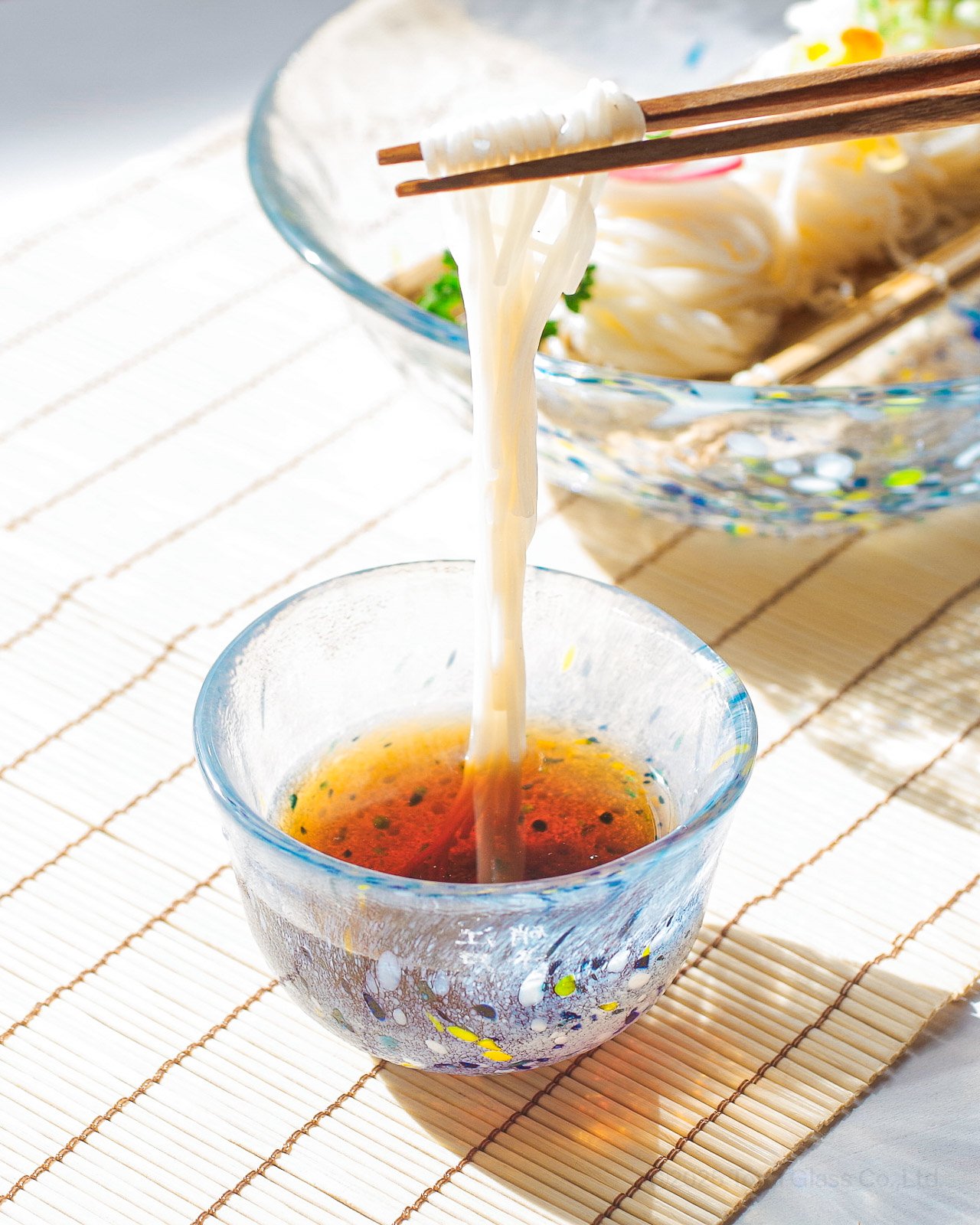 切子鉢 切子 時代物 そうめん鉢 アンティーク 青紺輪花切子鉢 大正