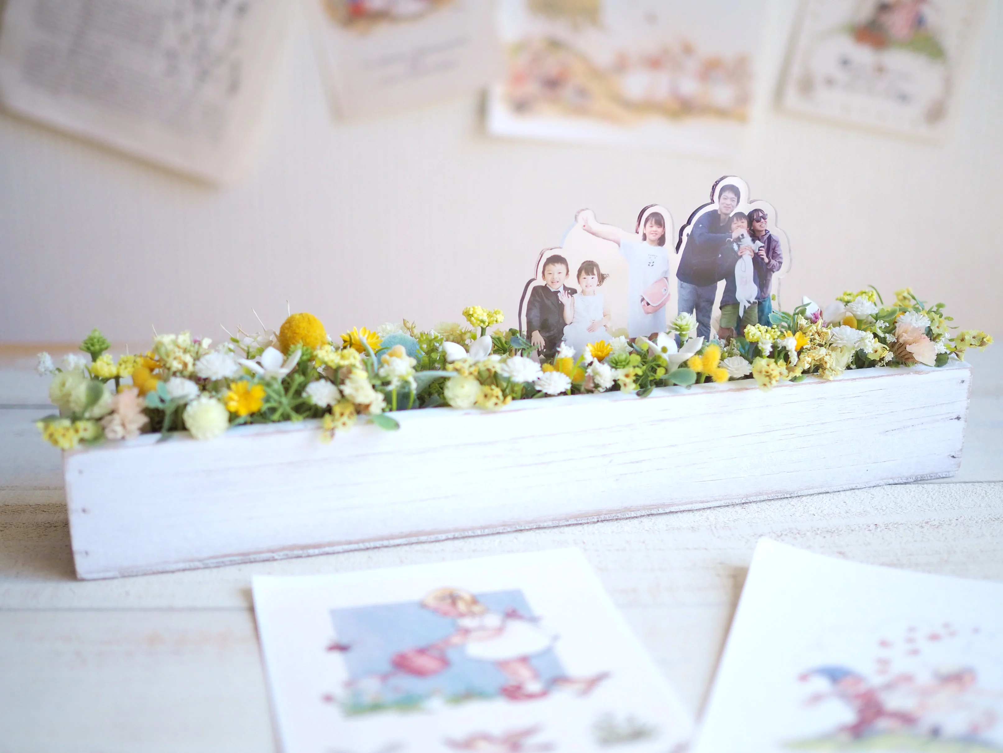 まるでお花畑にいるような♪プリザーブドフラワーと写真ピックの  