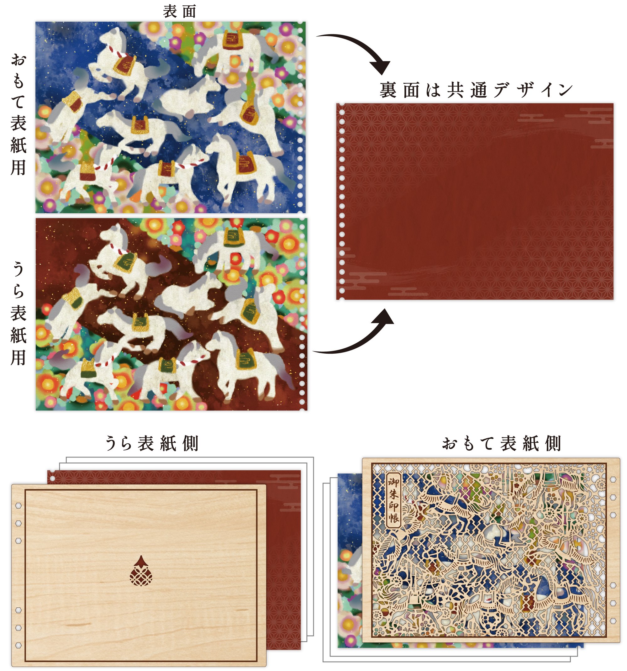 伝統工芸・伊勢型紙と木のコラボ第2弾！新たな年に福を呼ぶ、干支・午