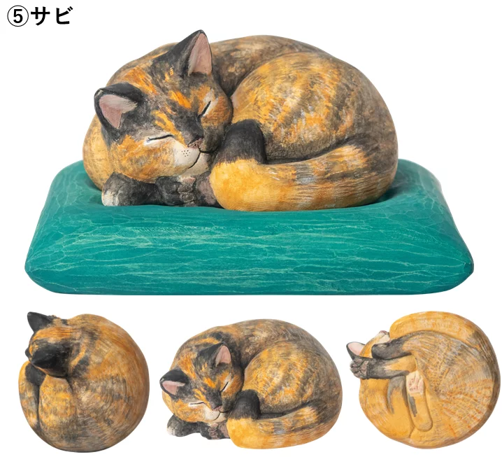 妙法寺開眼】幸せへの祈りを宿す『木彫りの眠り猫』をあなたへ｜Creema