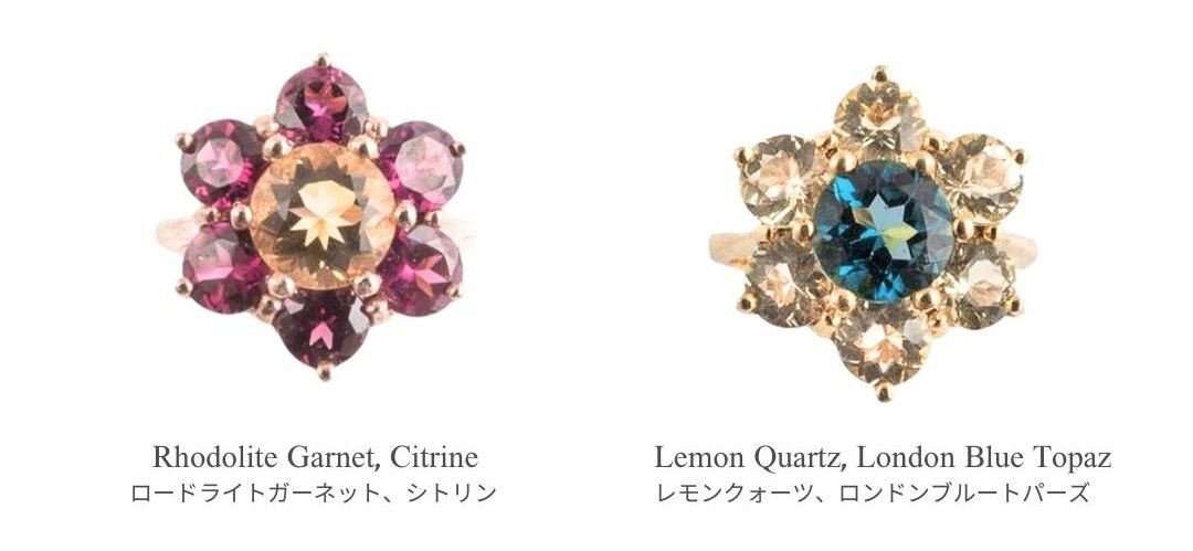 数量限定】キャンディみたいな大ぶり天然石を使った、クラシカルな色石