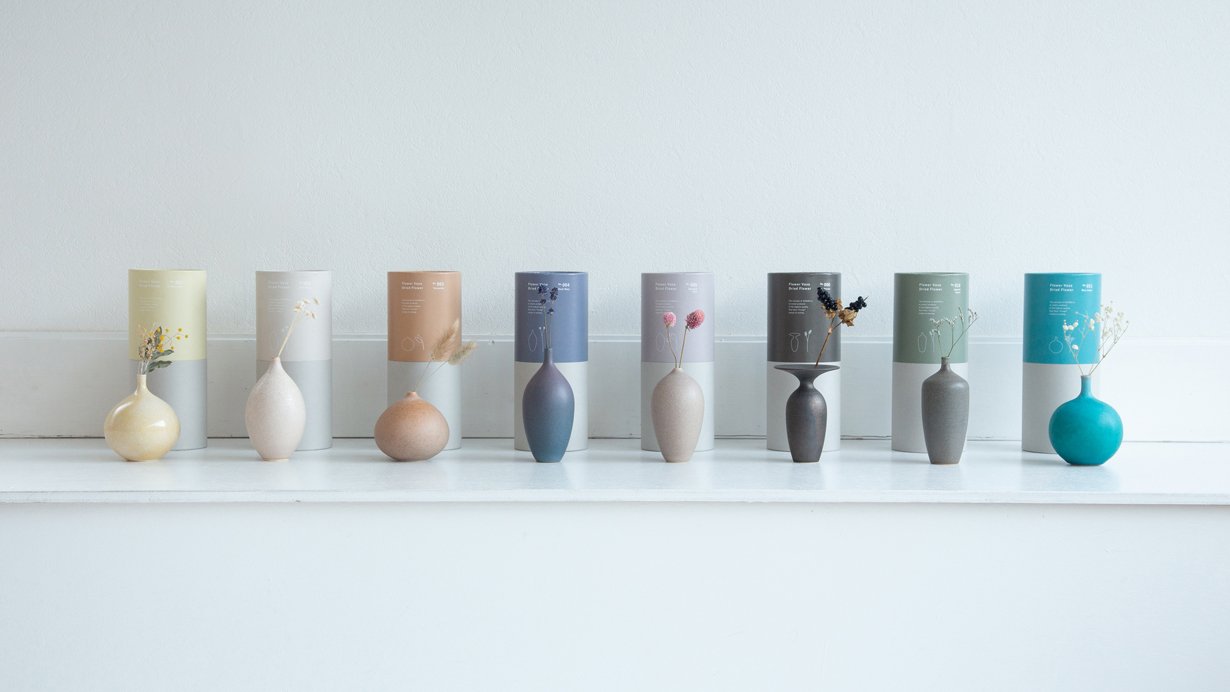 未使用MADE IN MADAドライフラワーベース Adam Flower Vase M ドライフラワーや枝物に自然と馴染む、静か