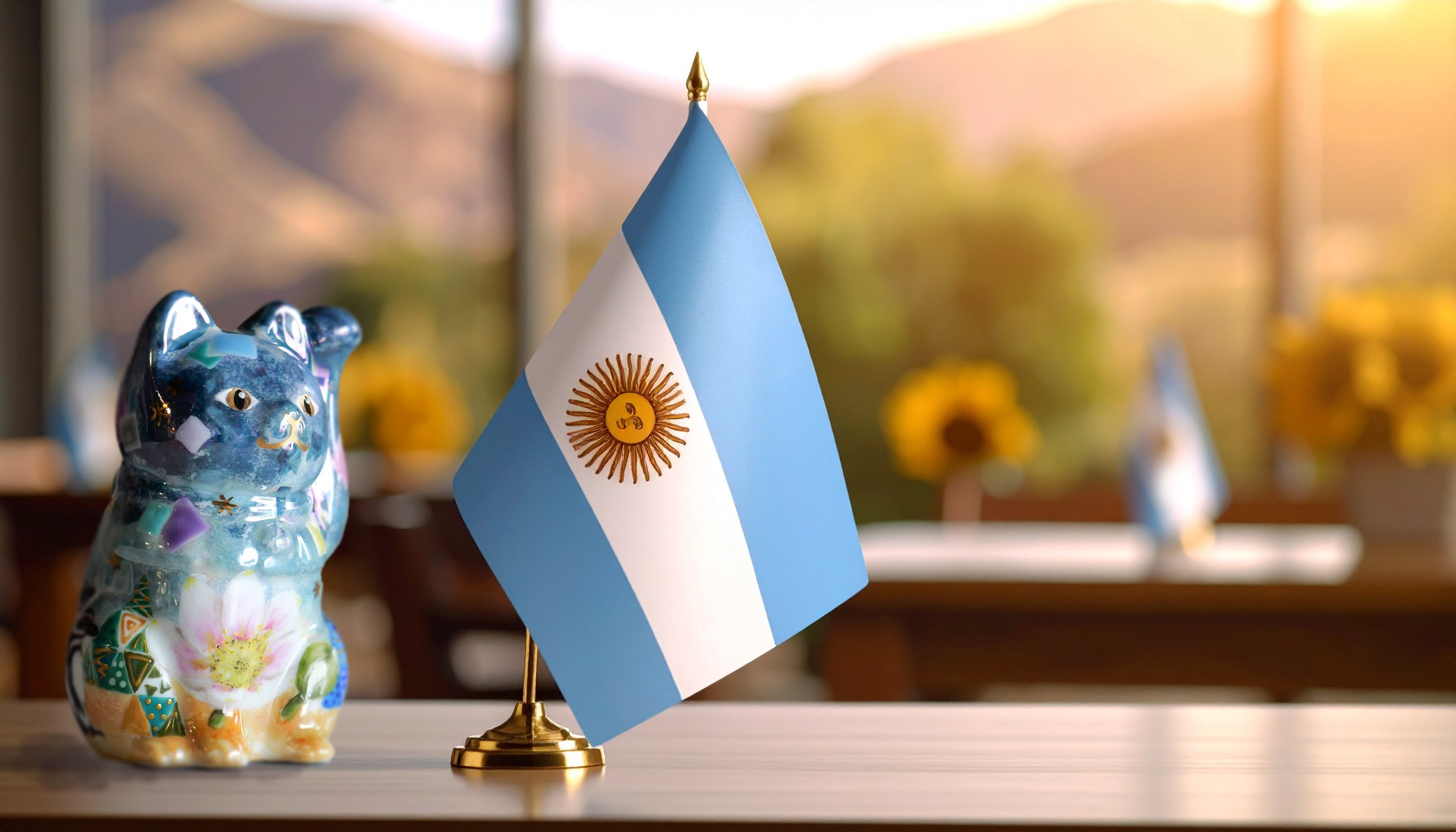 旅する招き猫と2026年干支 アルゼンチンで出会った可愛い馬｜Creema