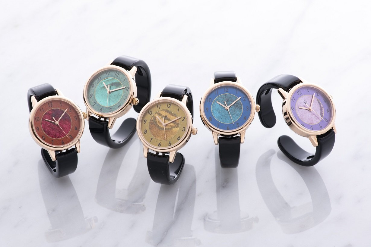 金沢五彩箔』の、カラフルなきらめき。 鯖江バングルウォッチ×金沢金箔